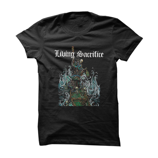 Living Sacrifice Official Merchandise. Boatman graphic t-shirt.
